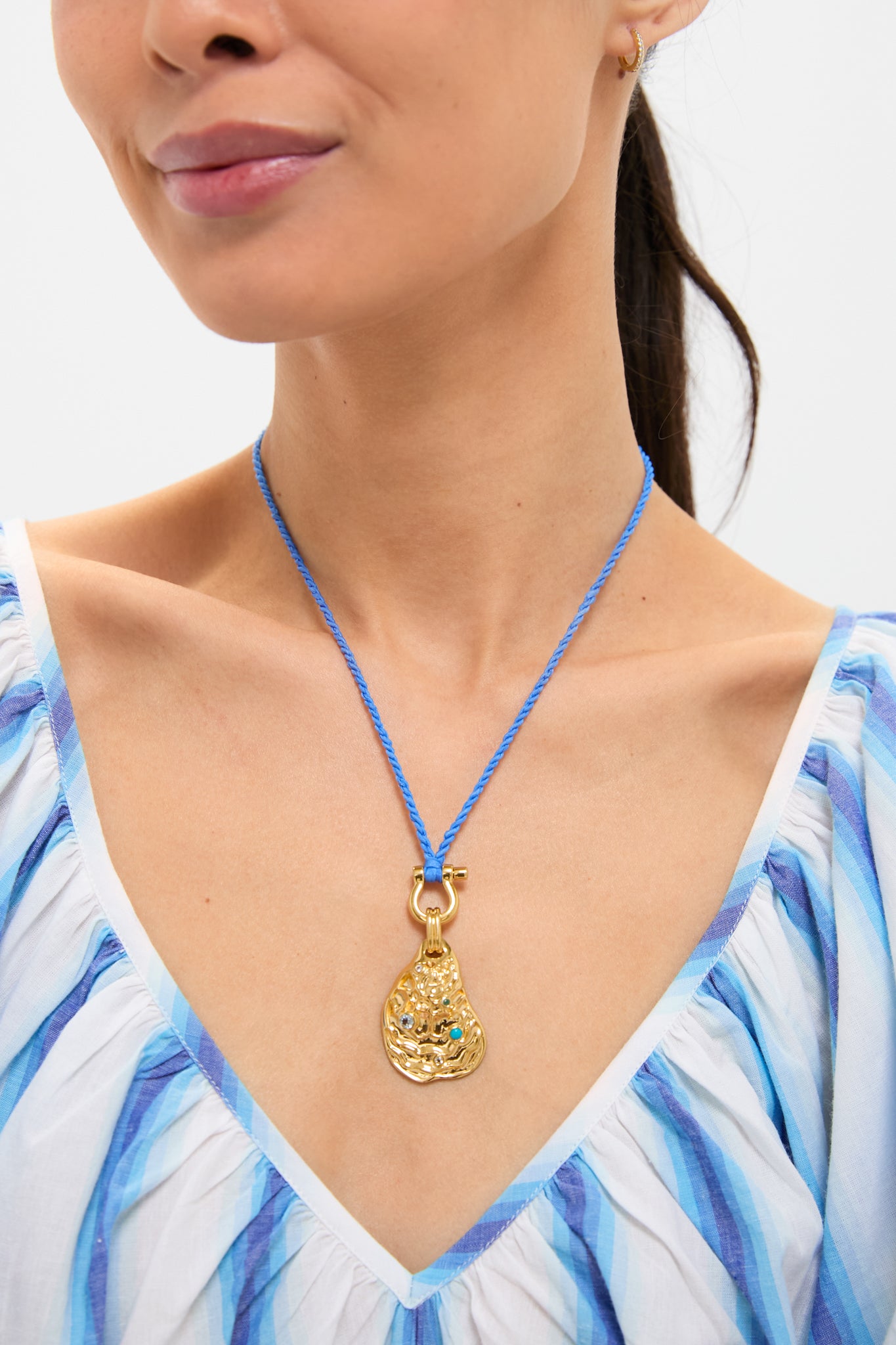 Multi Blue Point Necklace Lizzie Fortunato Multi Blue Point Necklace Lizzie Fortunato