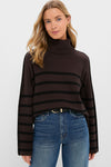 Chocolate & Black Striped Emsley Turtleneck