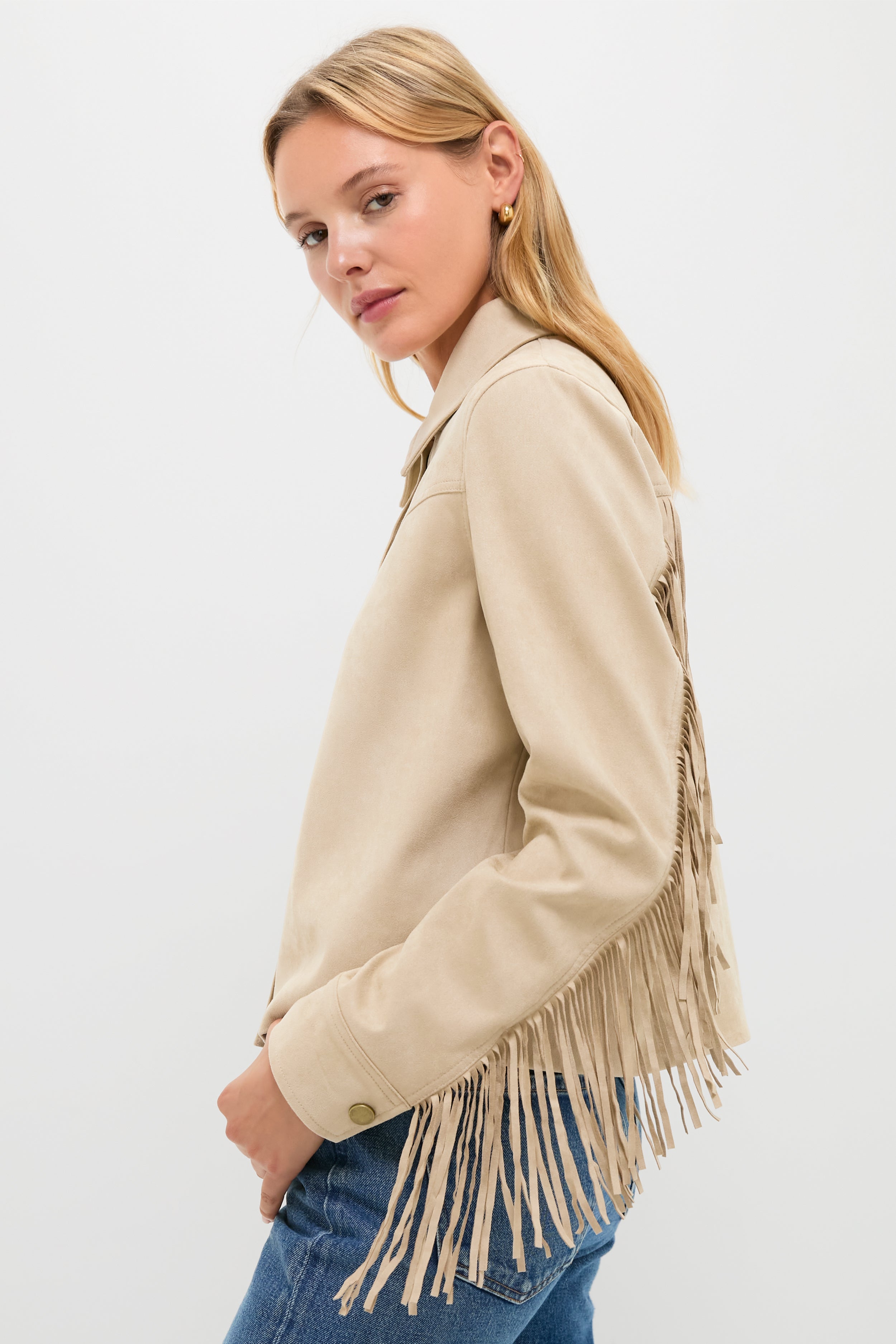 Biscotti Faux Suede Fringe Lauren Jacket | Hyacinth House
