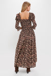 Brown Floral Jocelyn Maxi Dress
