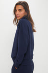 Navy Hawley Half Zip Sweat