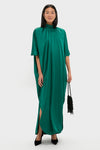 Green Satin Patricia Maxi Dress