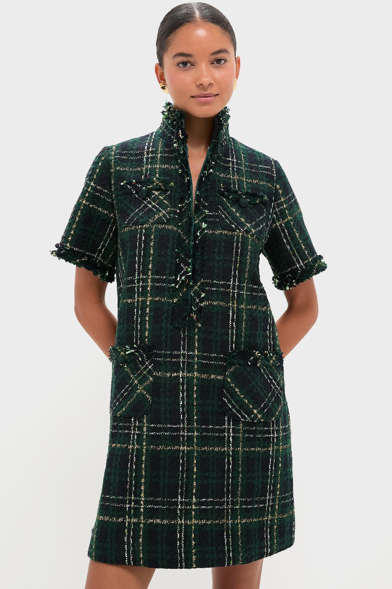 Green Tweed Ophelia Dress