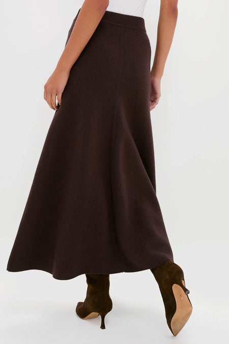 Chocolate Emmett Knit Maxi Skirt