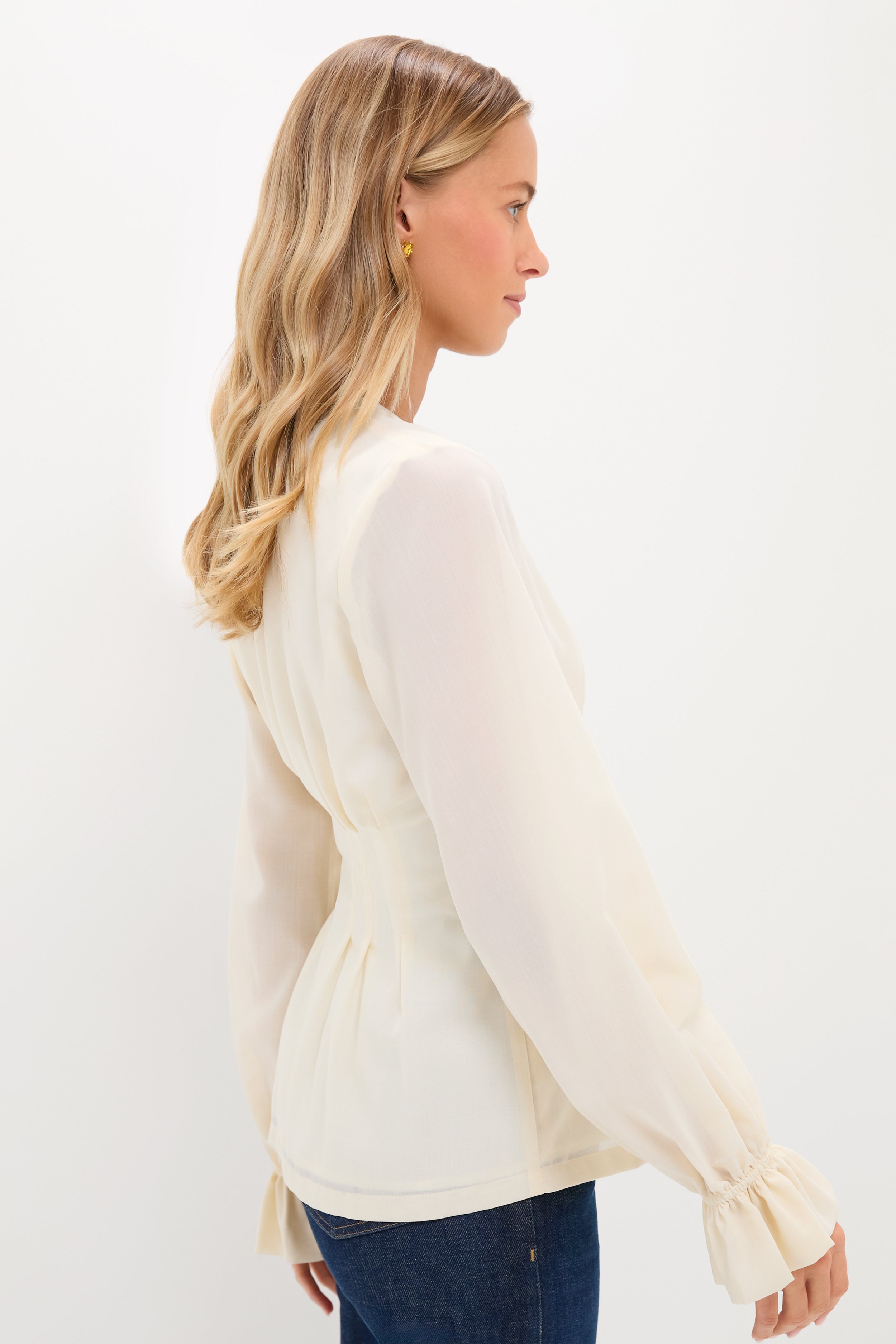 Ivory Pintuck Madison Blouse