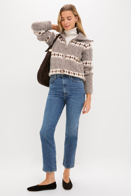 Striped Fair Isle Kinvara Cardigan