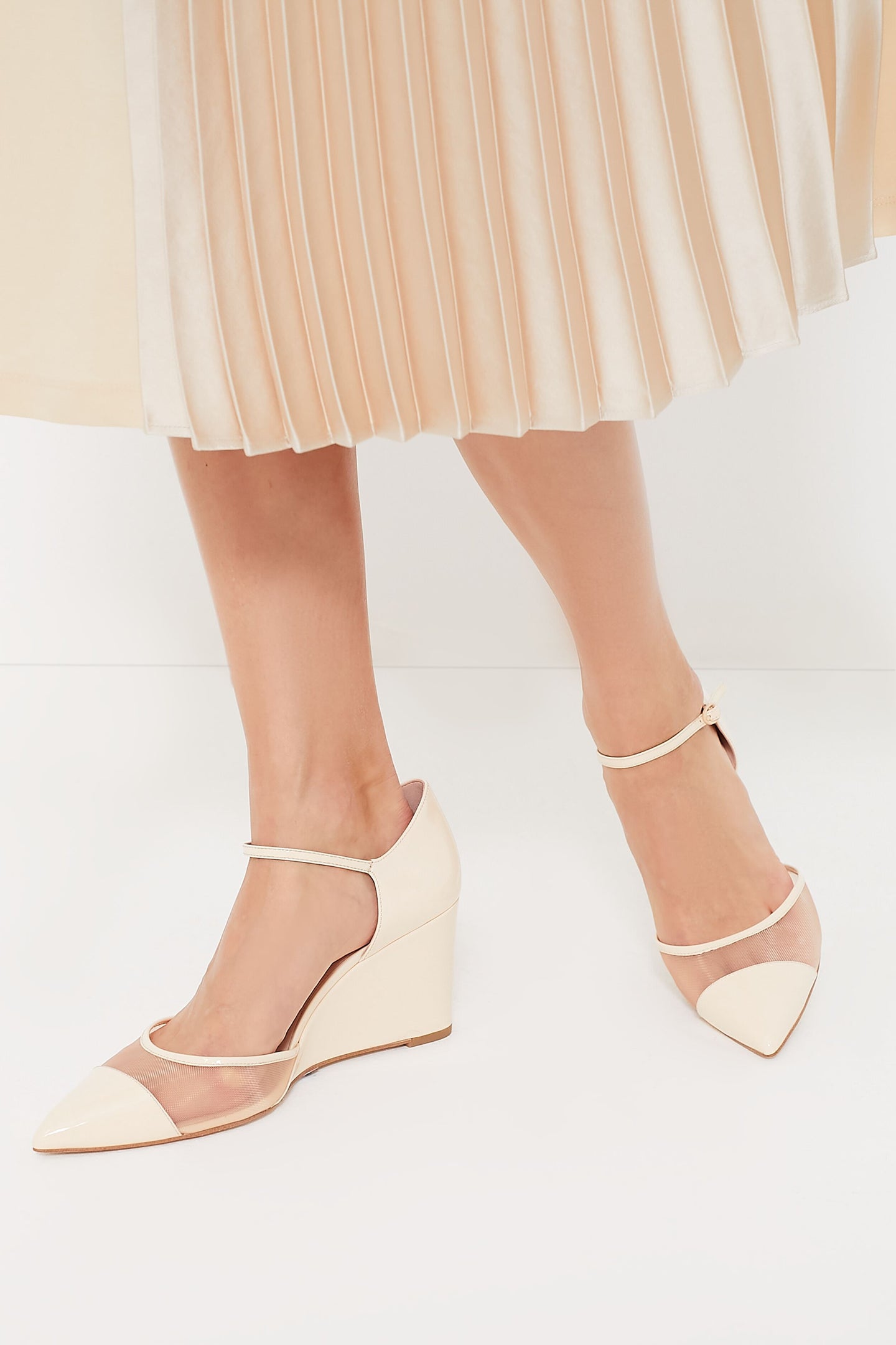Ivory Patent Darcy Wedges