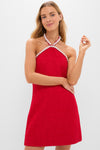 Red Tweed & Pearl Petra Mini Dress