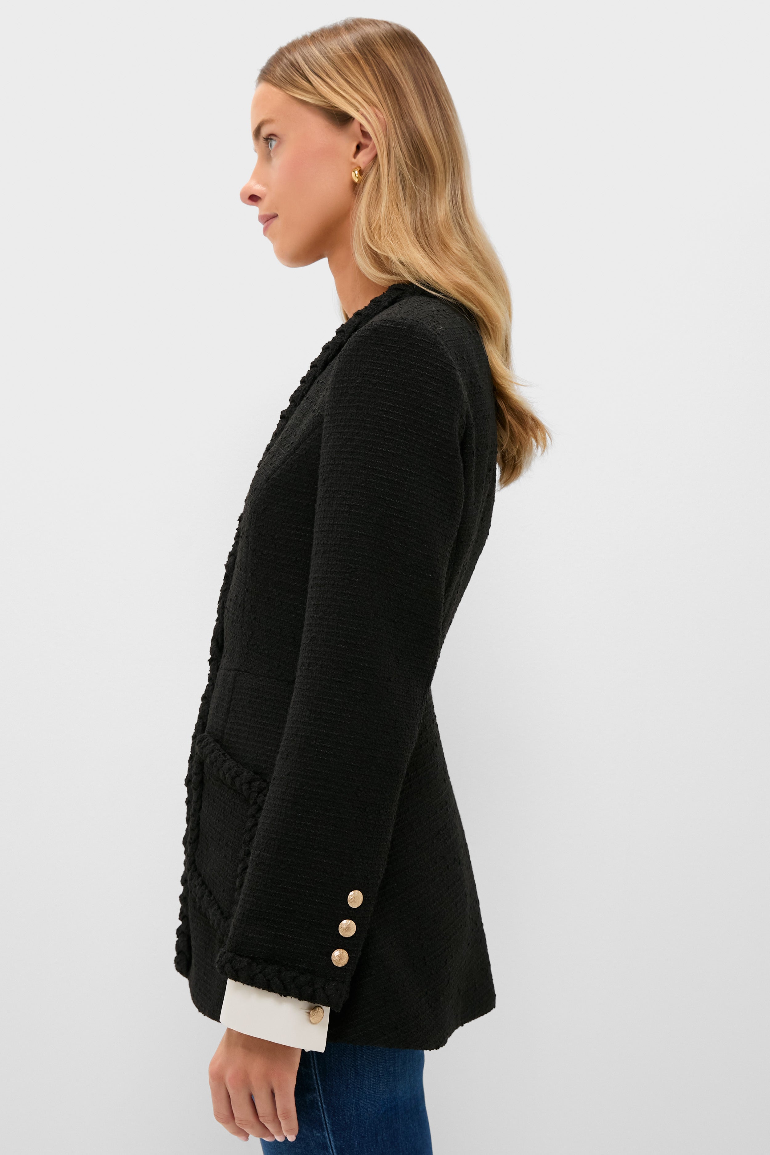 Black Braided Trim Shay Jacket | Tuckernuck