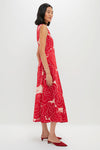Barn Red Rose Printed Classic Bennet Dress