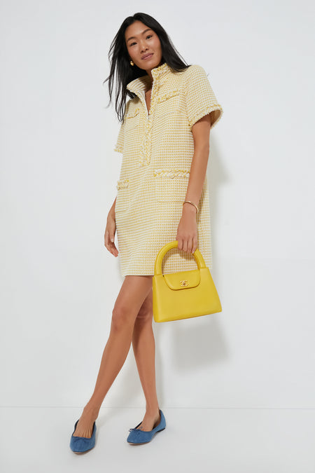 Yellow Tweed Ophelia Dress