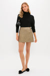 Gold Textured Jacquard Meg Mini Skirt
