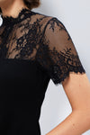 Black Lace Agatha Midi Dress