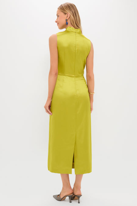 Chartreuse Satin Sinclair Dress