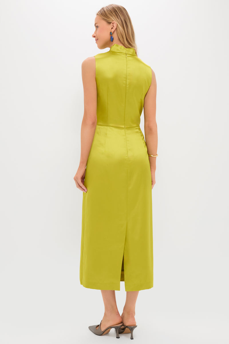 Chartreuse Satin Sinclair Dress