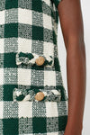 Moss Green Gingham Tweed Jackie Dress
