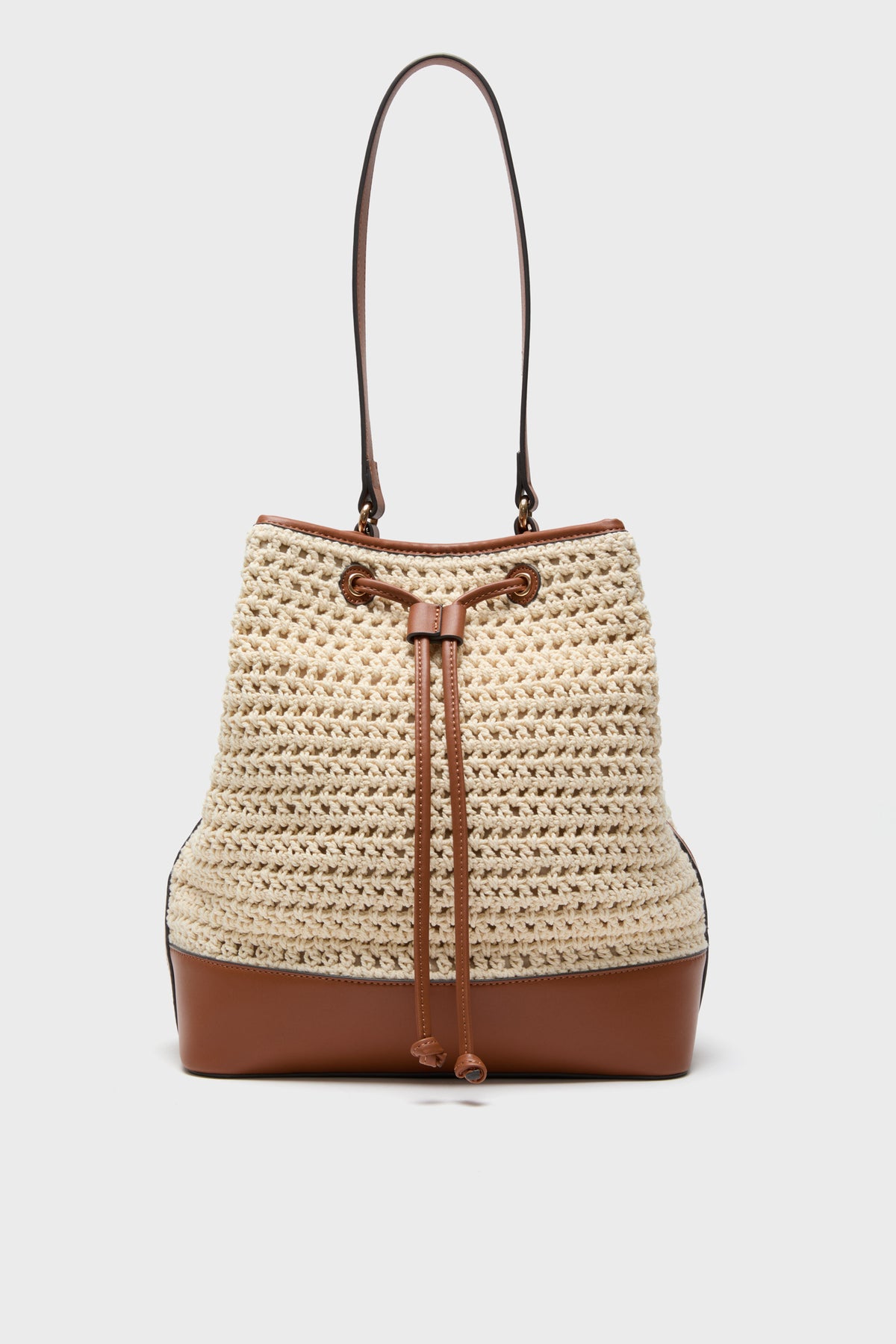 Cream Crochet Dakota Bucket Bag