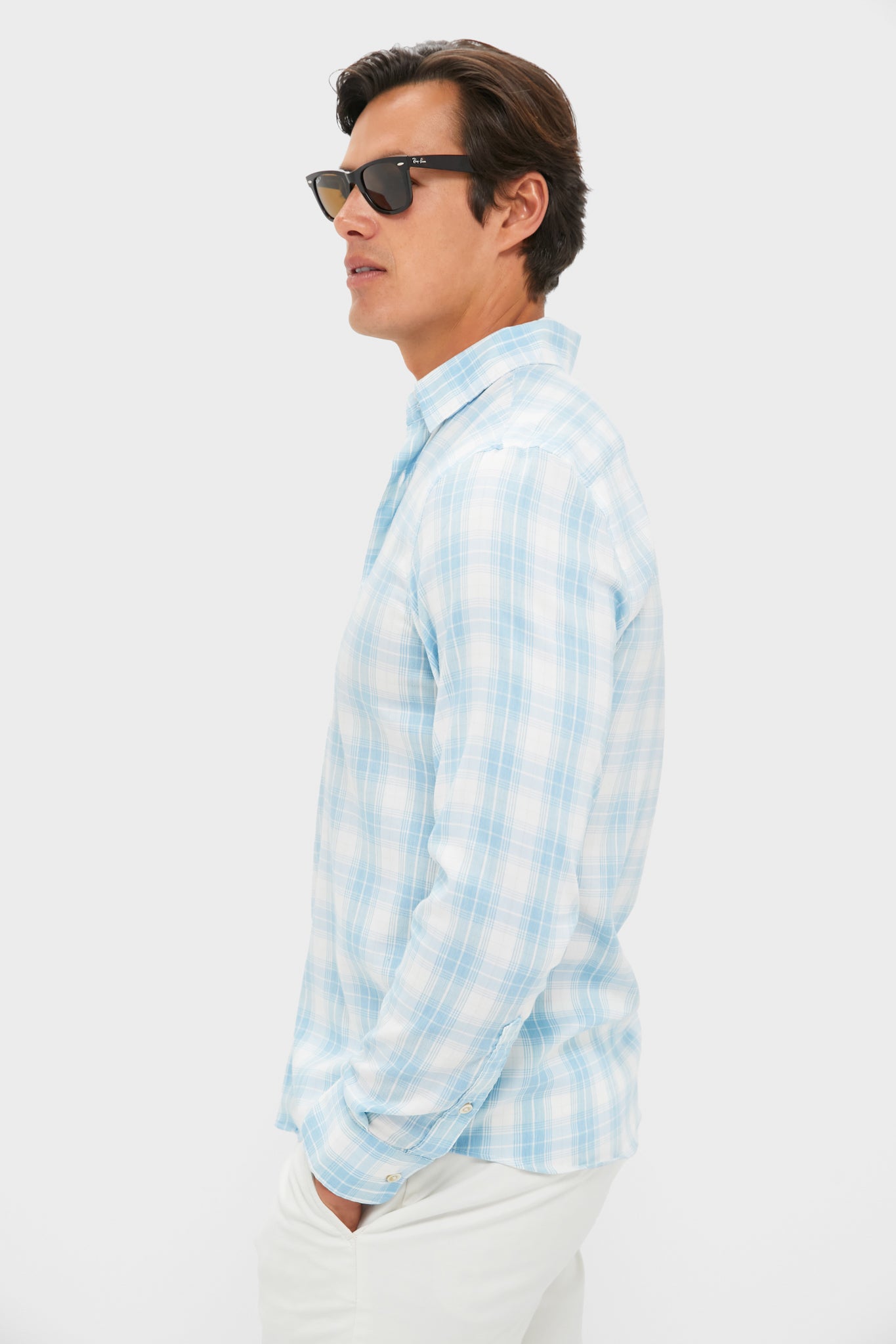Summer Sky Plaid Movement Monterrey Shirt