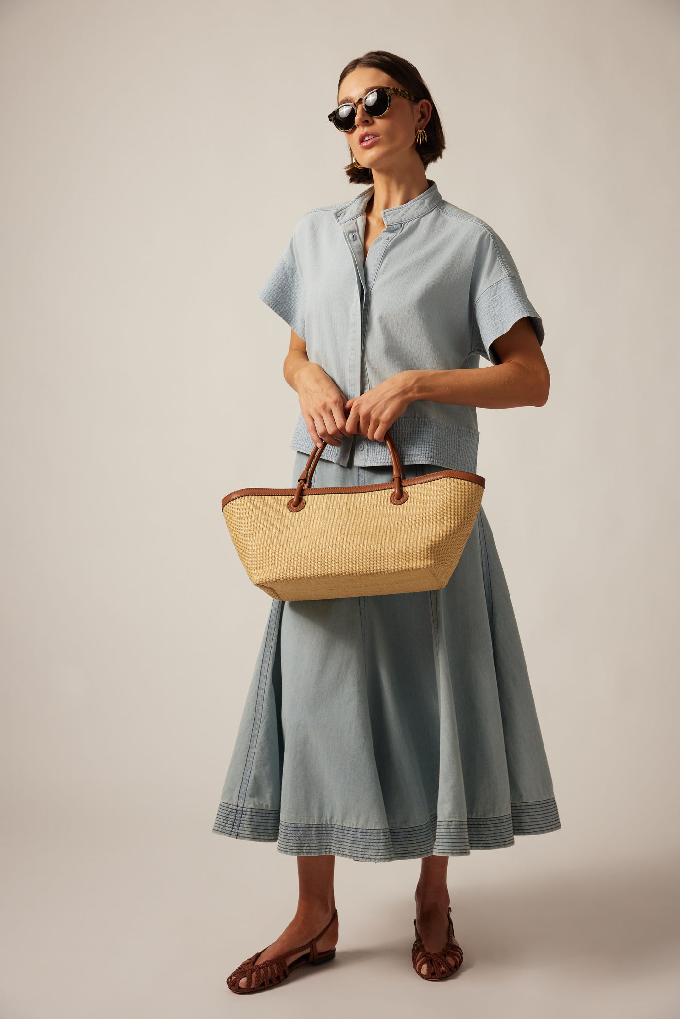 Light Wash Denim Brynn Skirt