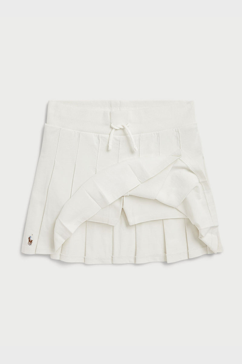 Girls Cotton Jersey Pleated Scooter Skirt