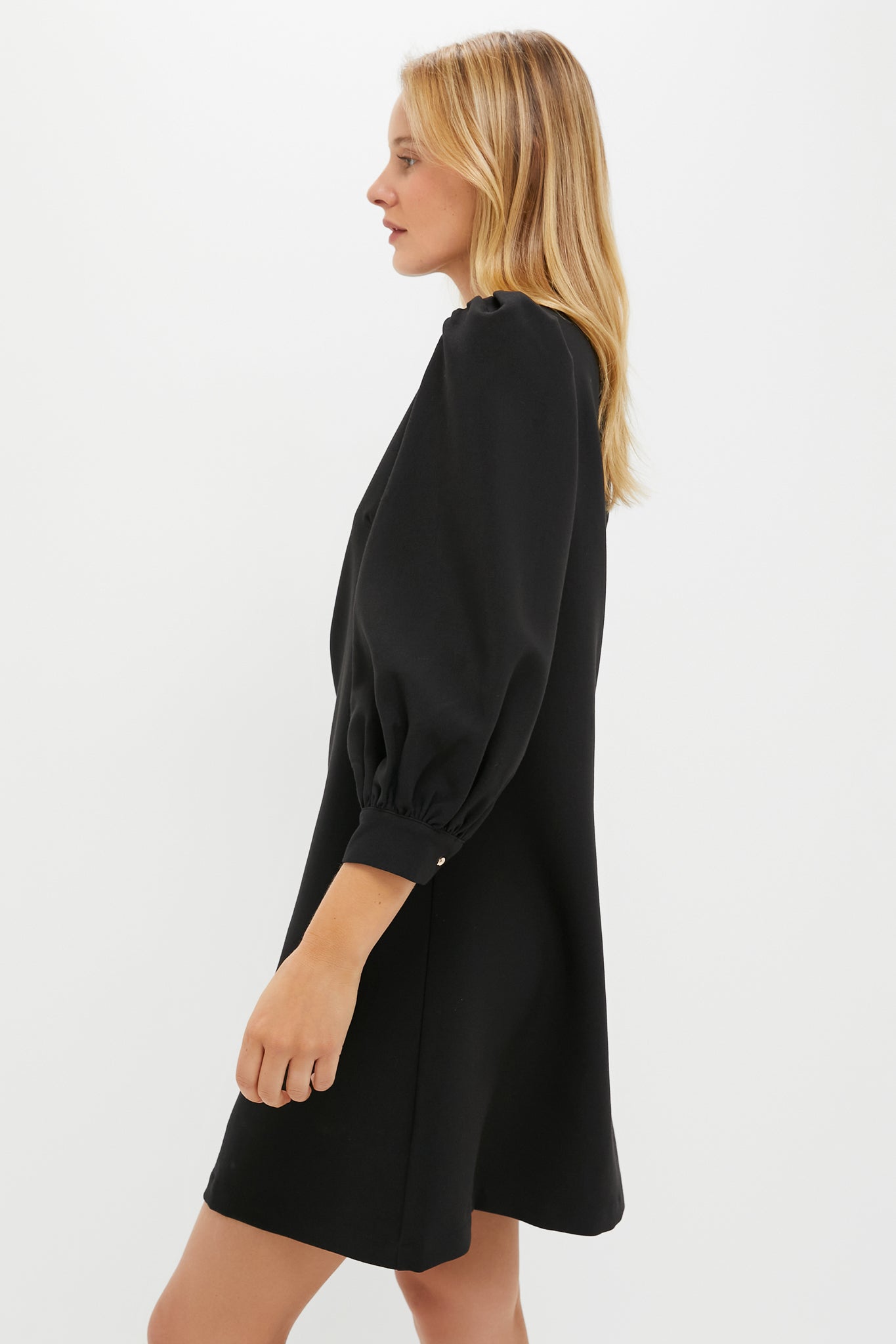 Pomander Place Black Crepe Samantha Dress Black / L Pomander Place Black Crepe Samantha Dress Black / L