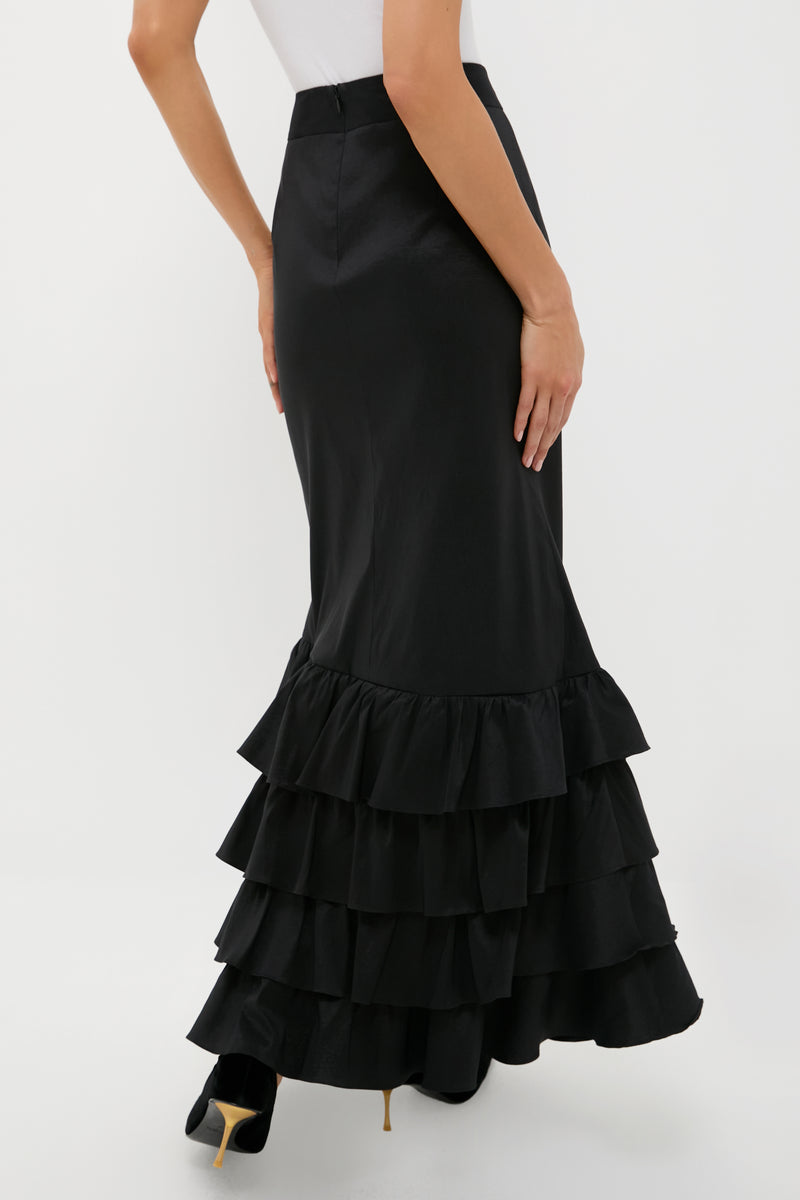 Black Taffeta Carolyn Skirt