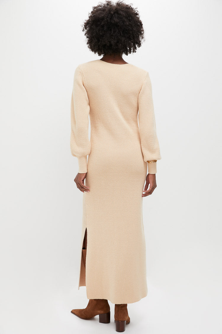Almond Knit Anya Midi Dress