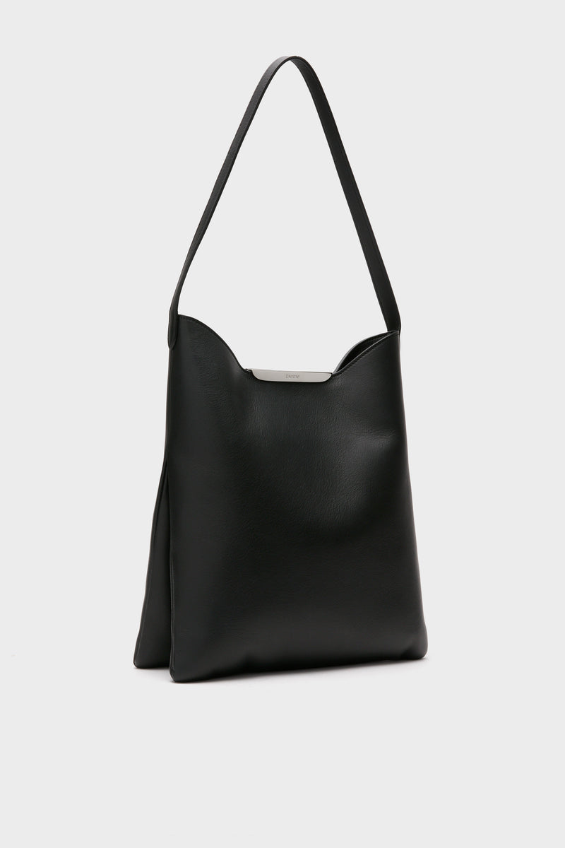 Black and Silver Suede Gemini Bag