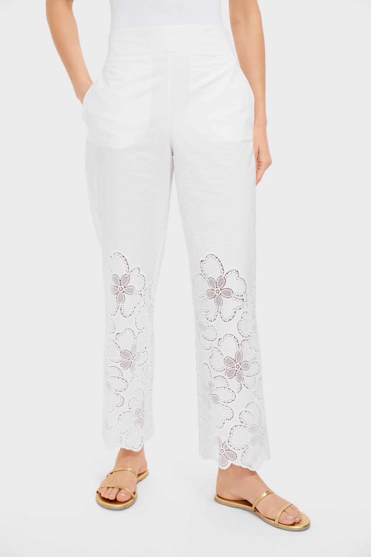 Ivory Joshua Lace Trousers