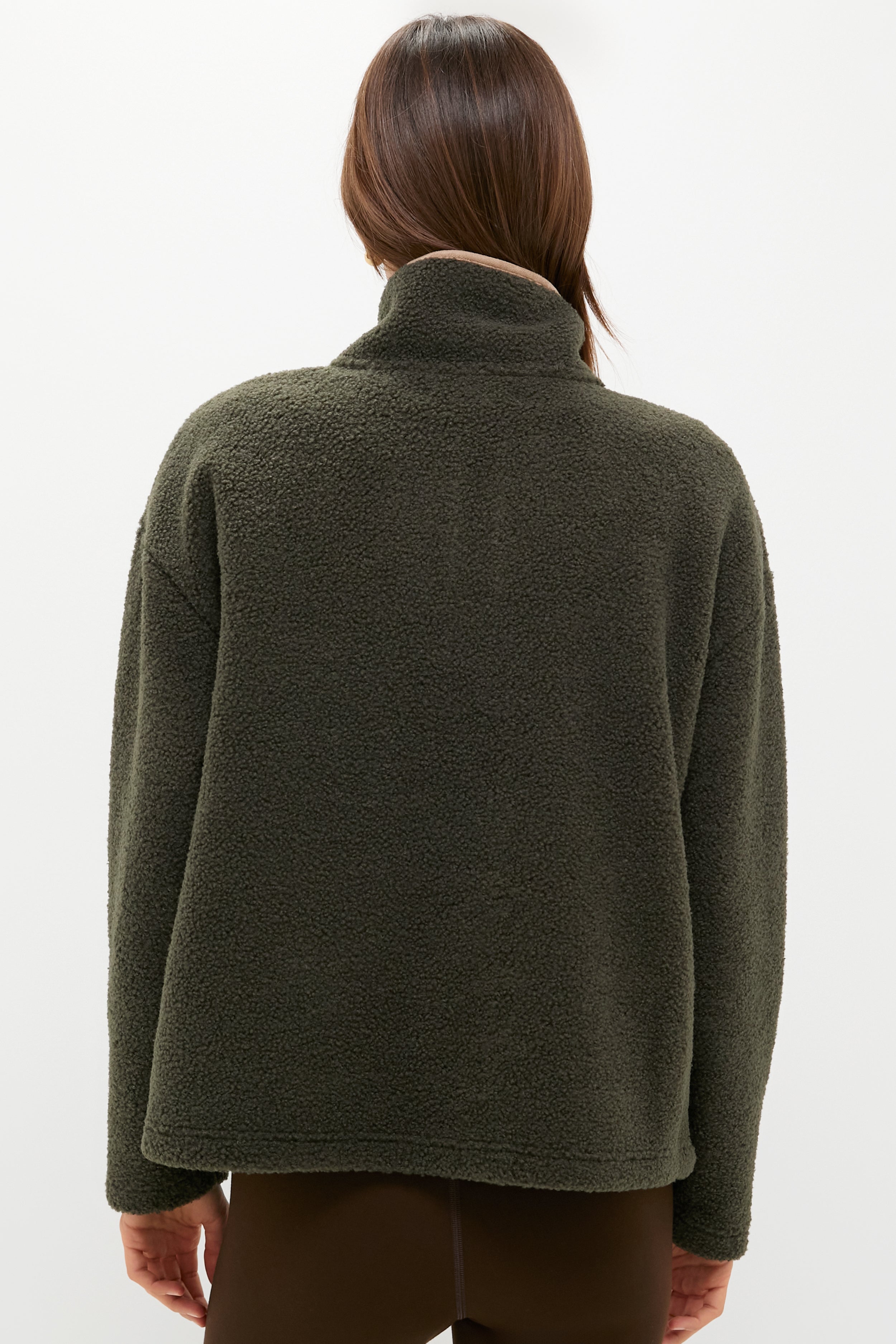 Olive Bamburgh Fleece Pullover | Barbour