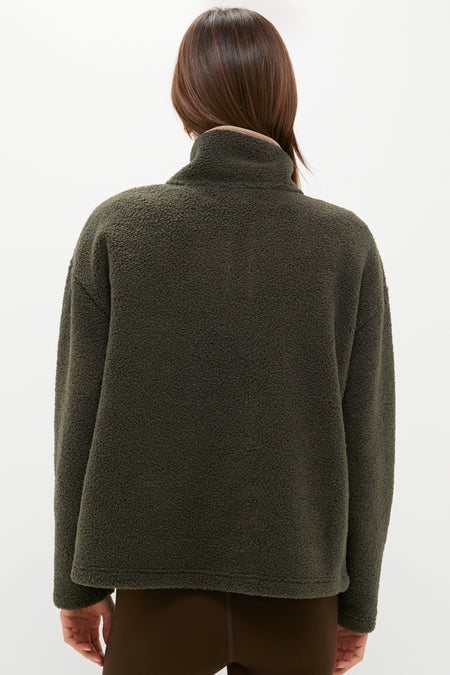 Olive Bamburgh Fleece Pullover
