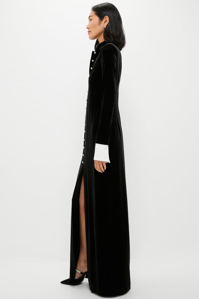 Black Velvet Loretta Dress