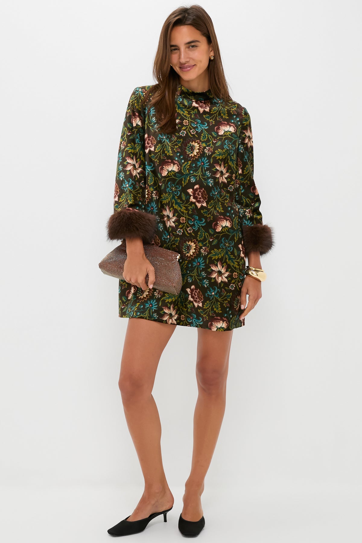 Hazel Moonflower Velvet Mod Ellie Dress