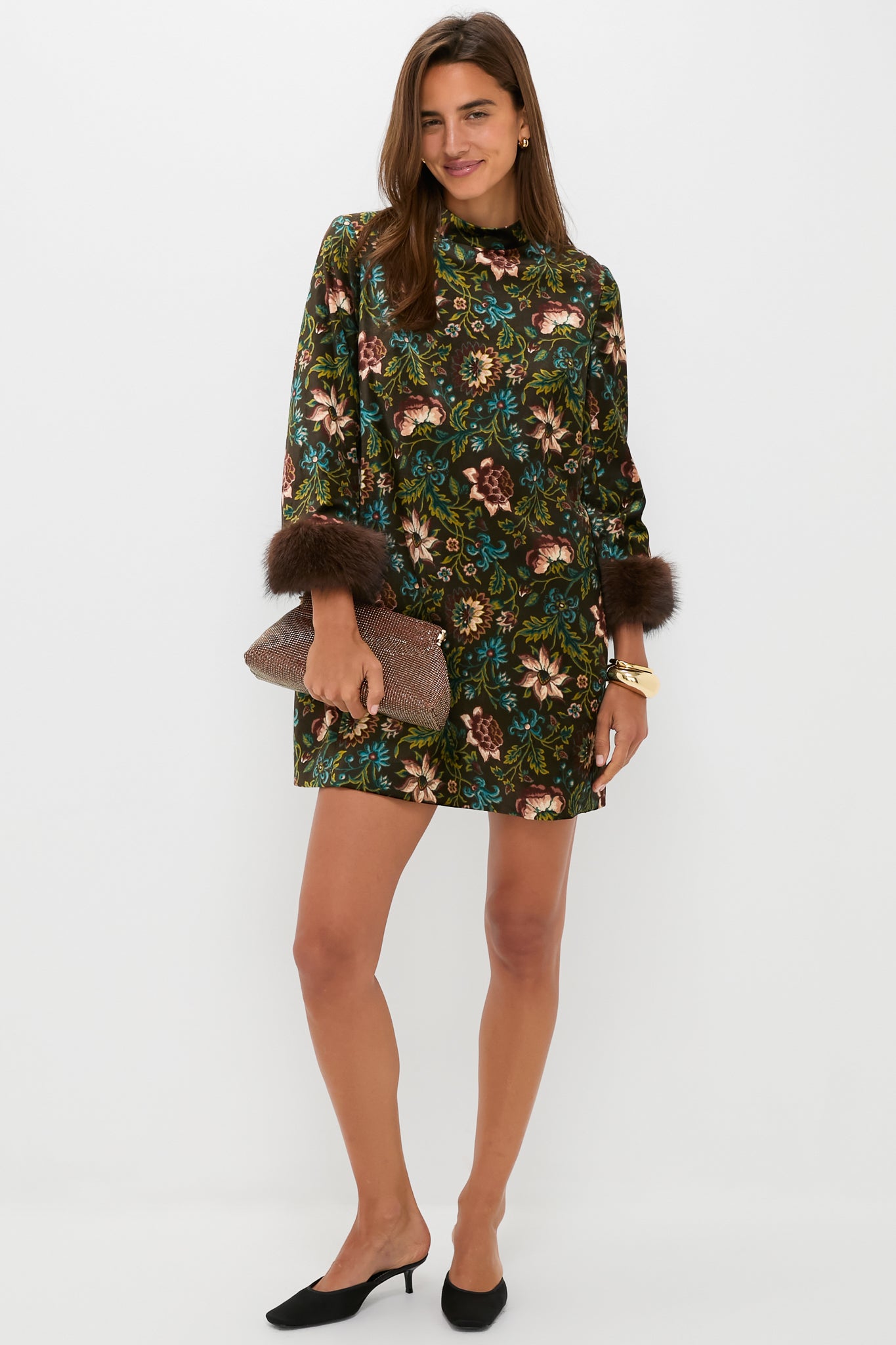 Hazel Moonflower Velvet Mod Ellie Dress