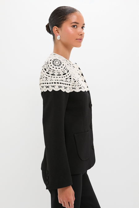 Black Nara Crochet Jacket