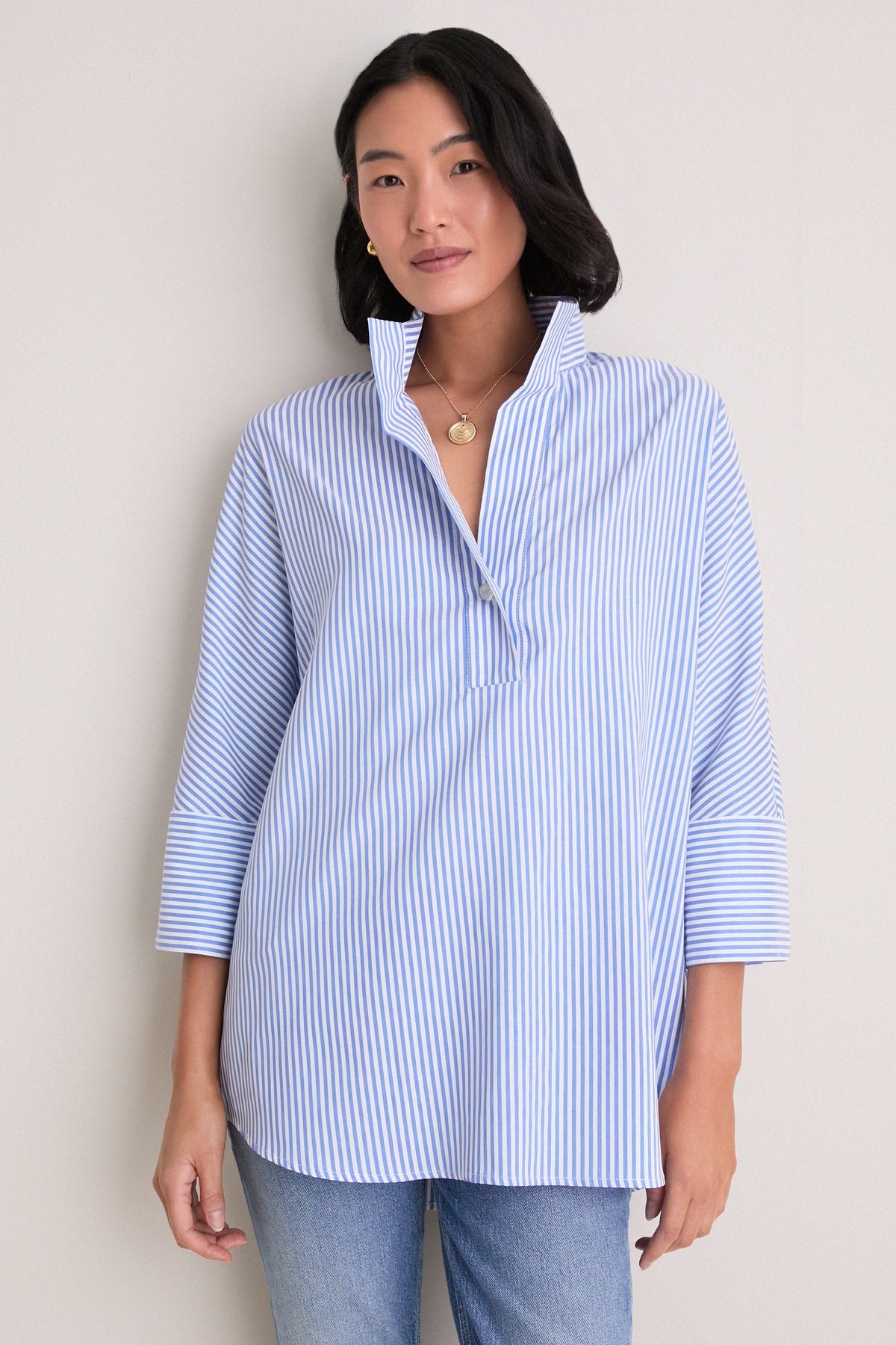 Blue Stripe Willow Blouse