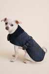 Navy Quilted Dog Coat