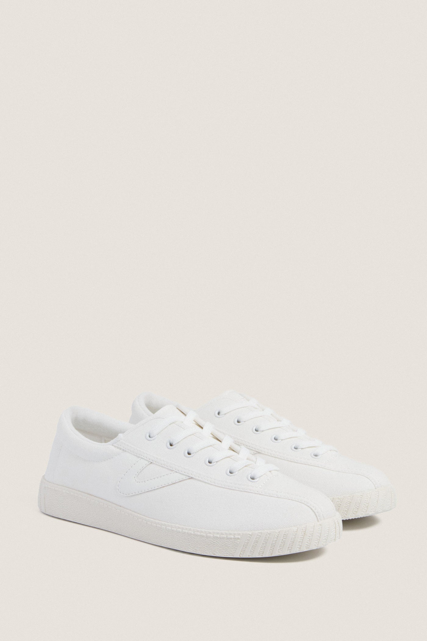Women's White Nylite Canvas Sneakers