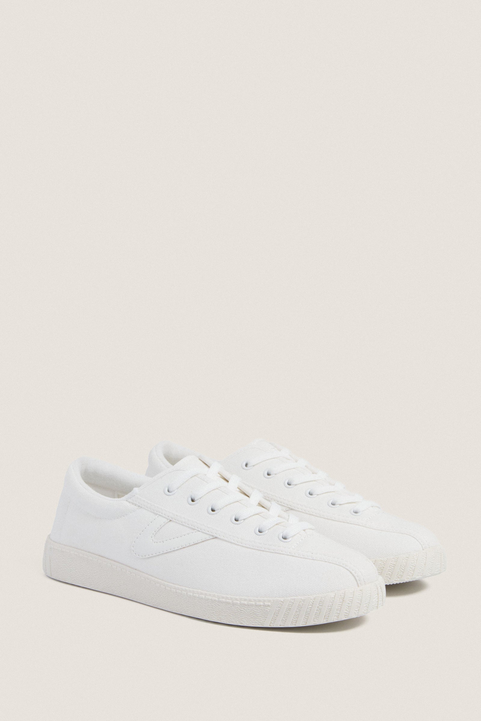 Women's White Nylite Canvas Sneakers