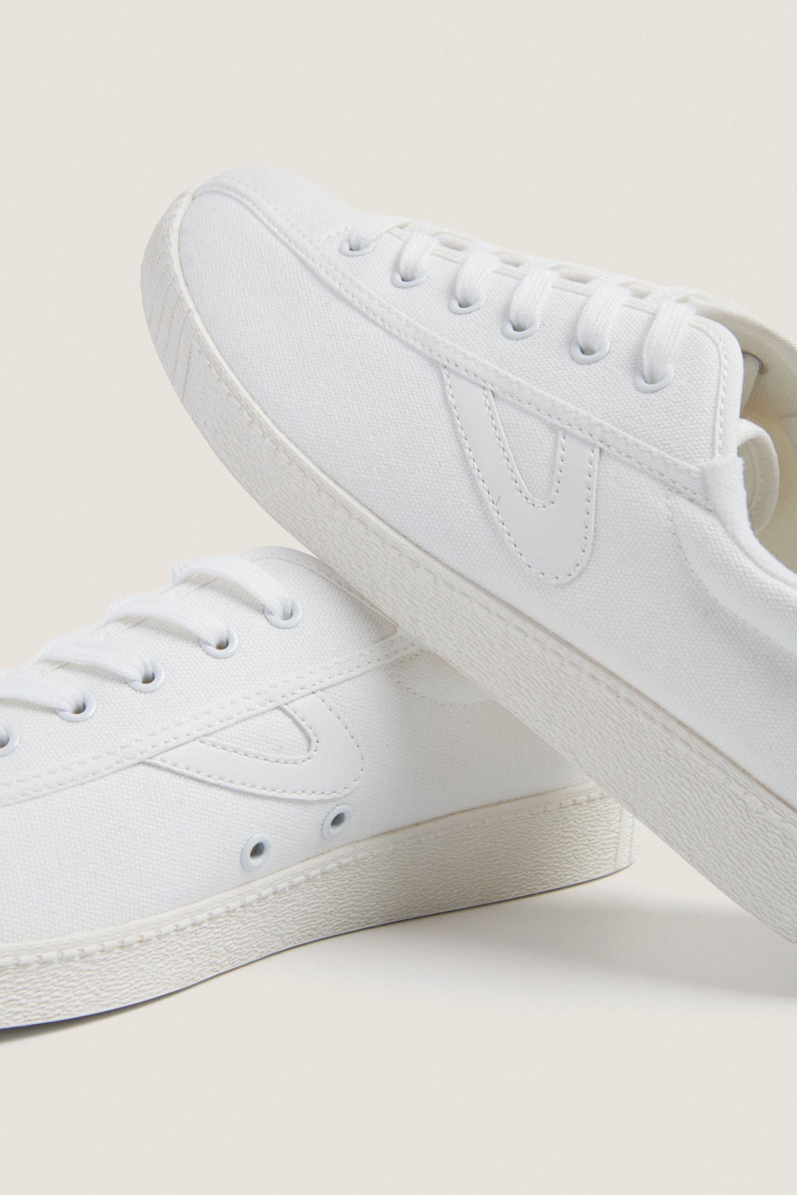 Women's White Nylite Canvas Sneakers