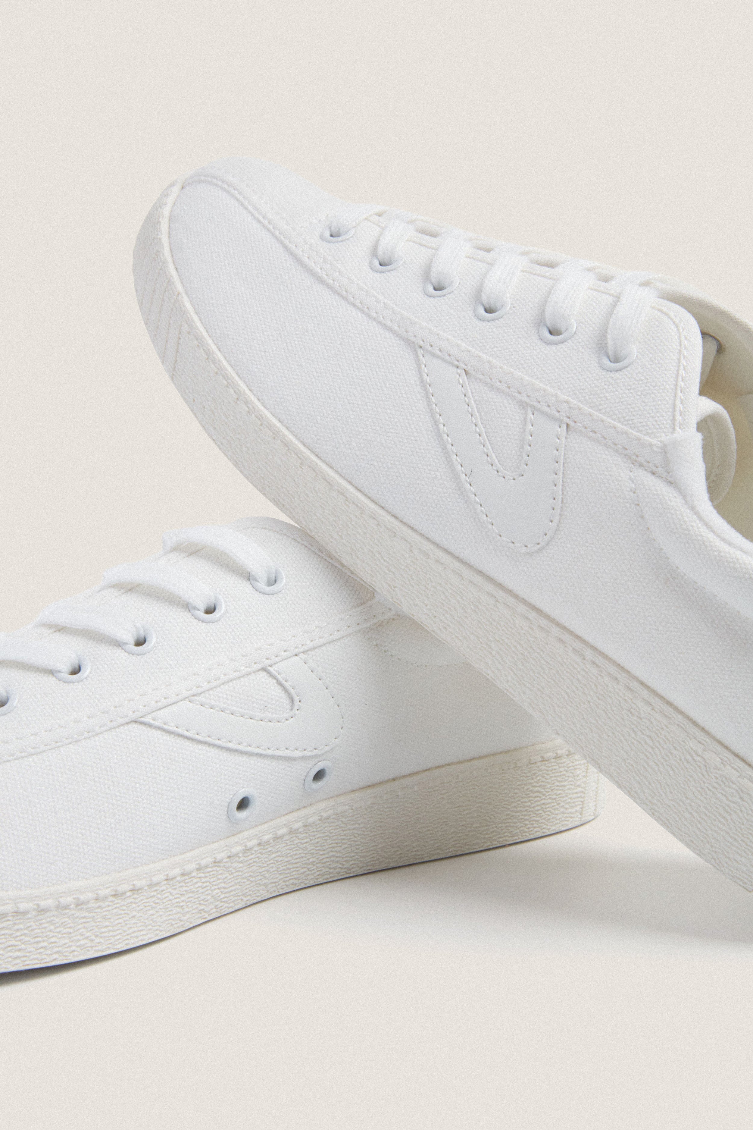 Women's White Nylite Canvas Sneakers