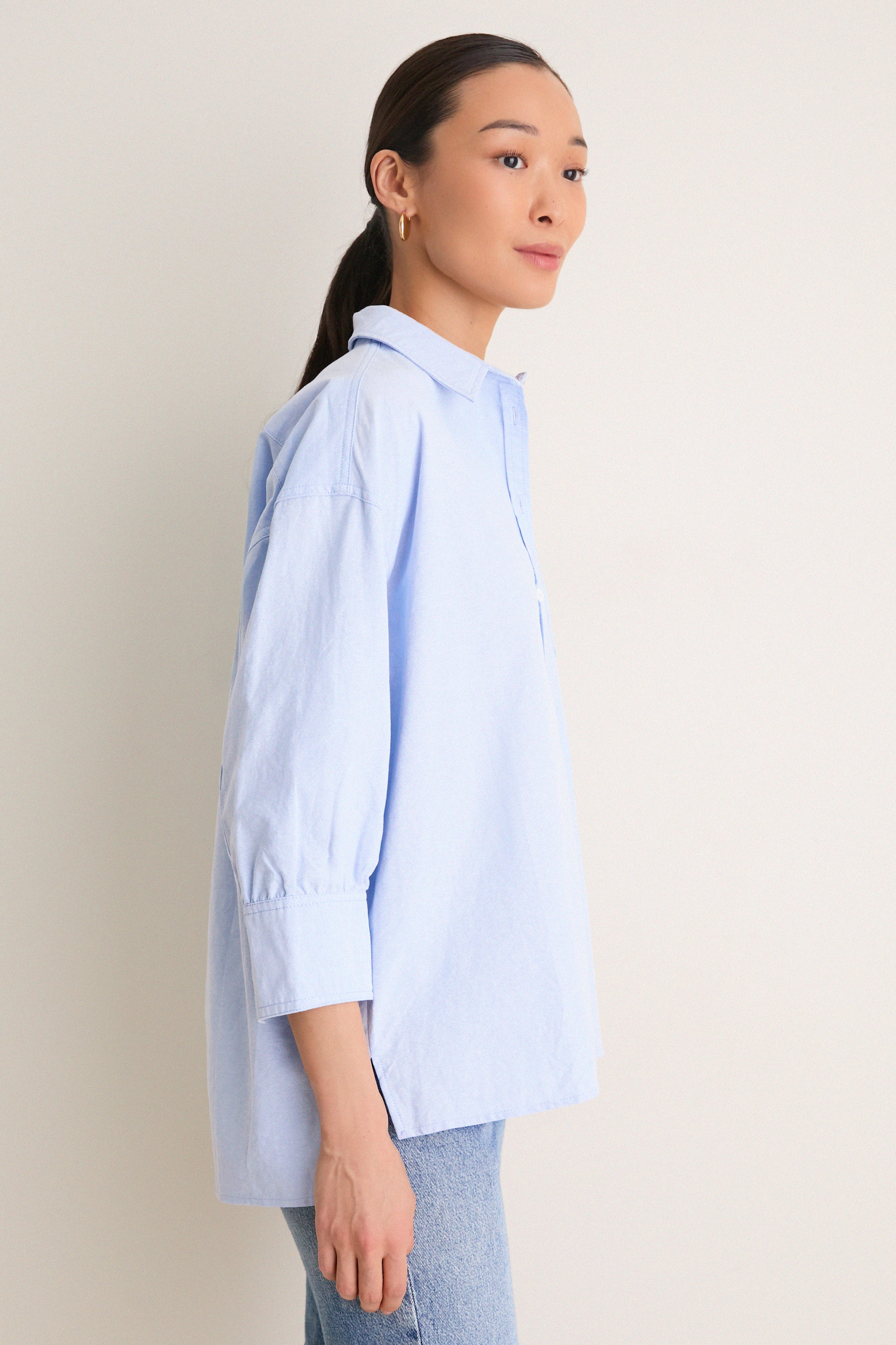 Blue Oxford Adair Boyfriend Shirt