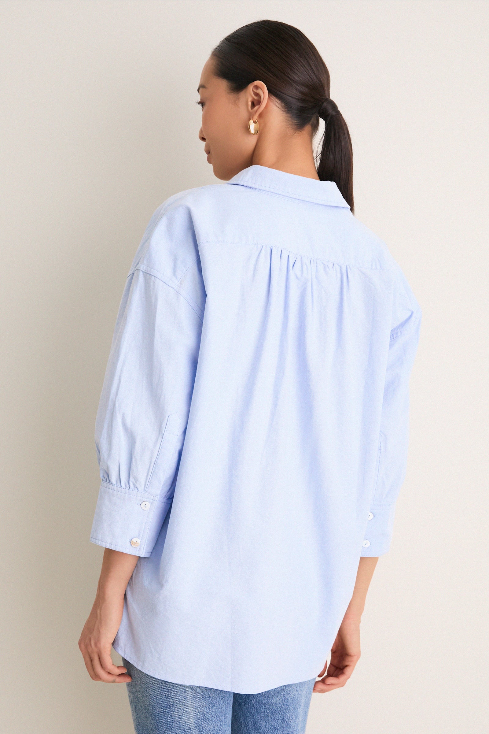 Blue Oxford Adair Boyfriend Shirt