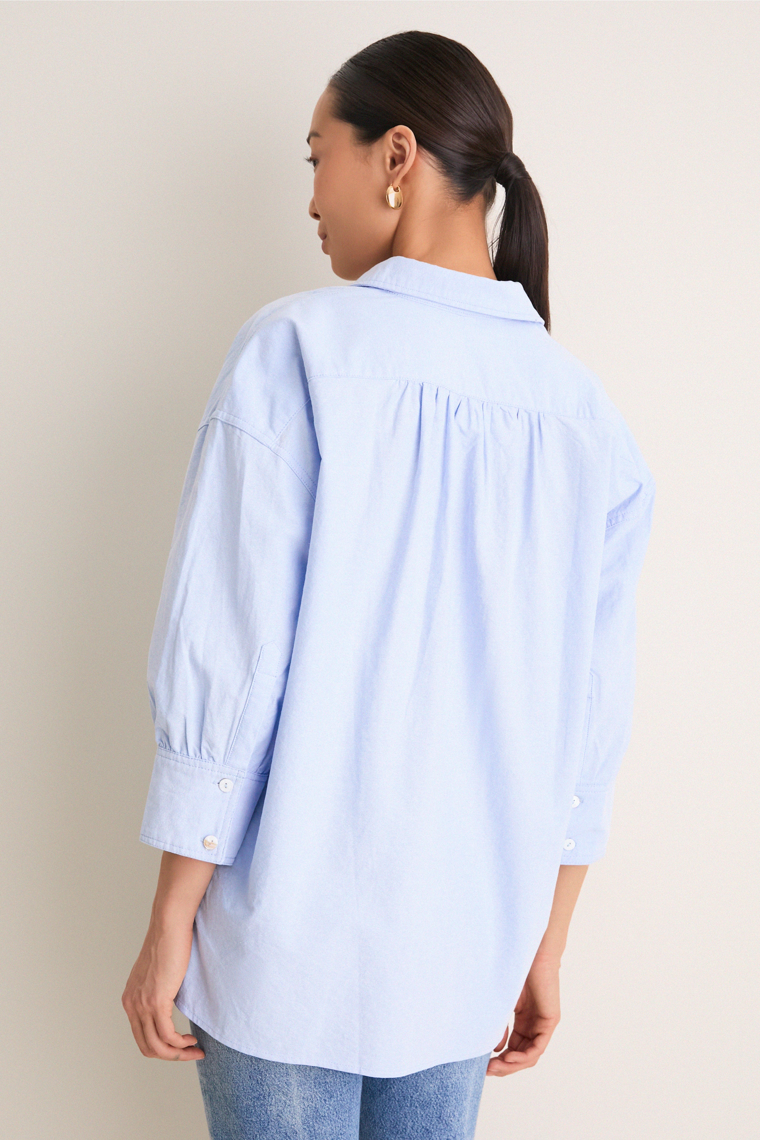 Blue Oxford Adair Boyfriend Shirt
