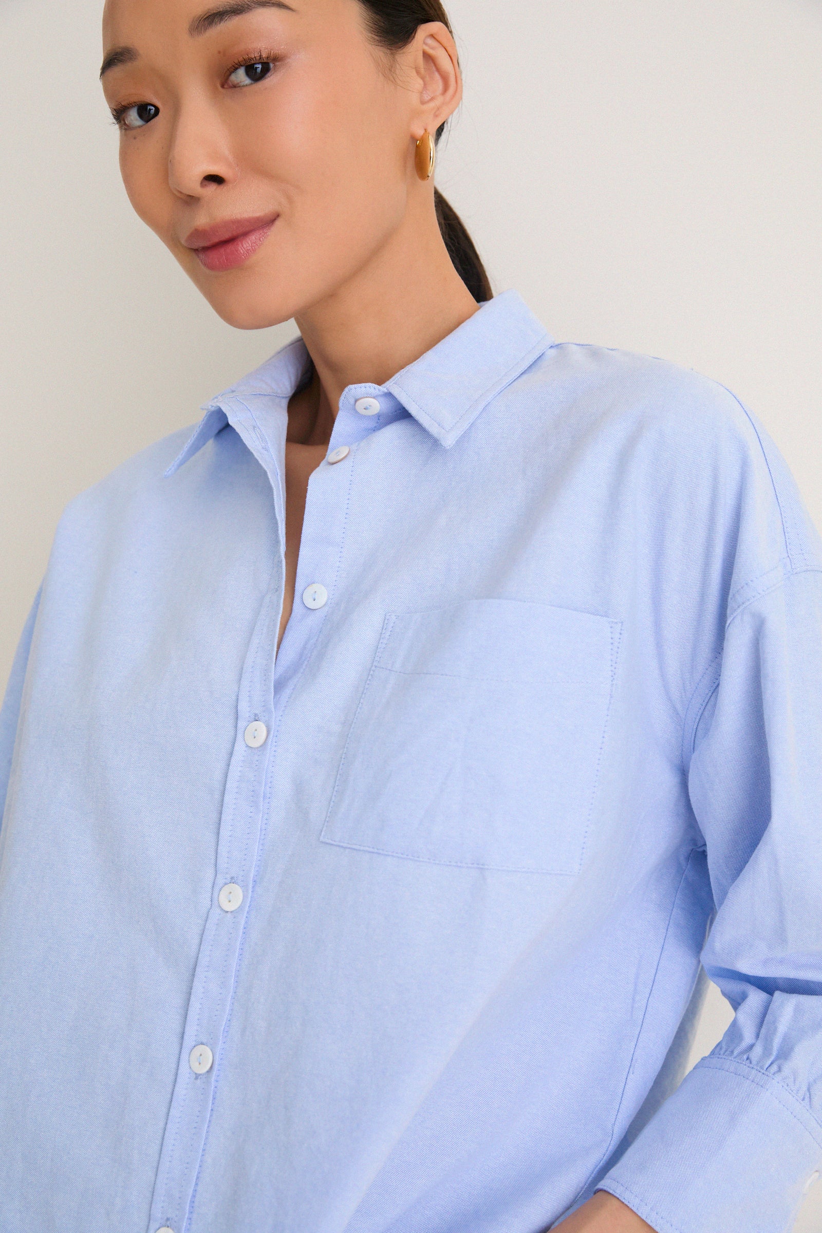 Blue Oxford Adair Boyfriend Shirt