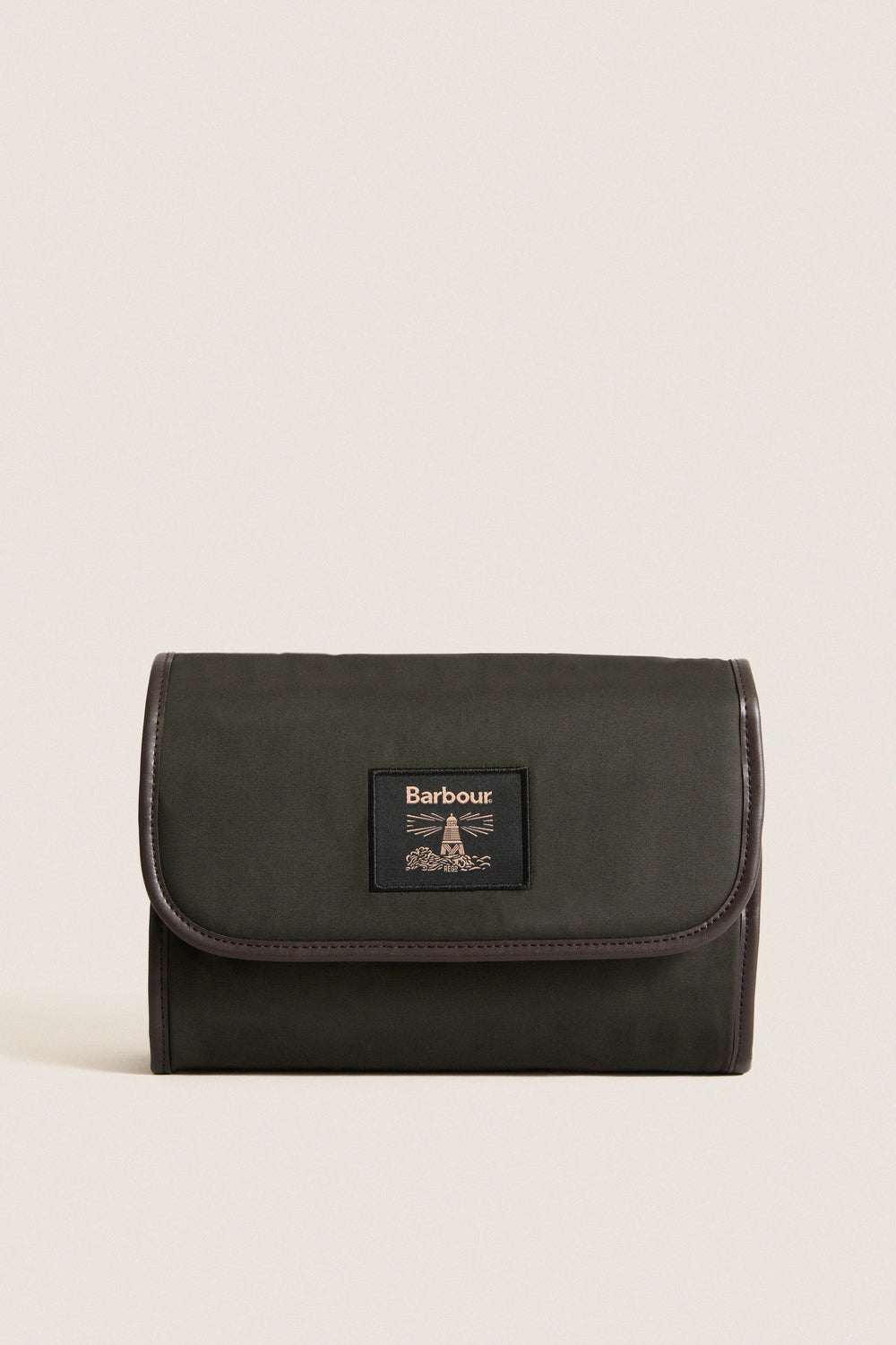 Olive Wax Hanging Washbag