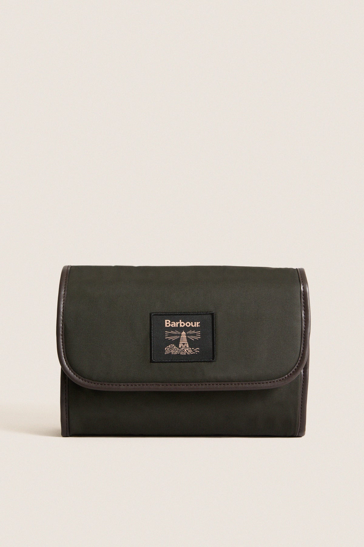 Olive Wax Hanging Washbag
