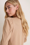 Tan Vesty Long Sleeve Crewneck