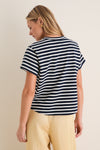 Navy and Ivory Stripe Parker Classic Tee