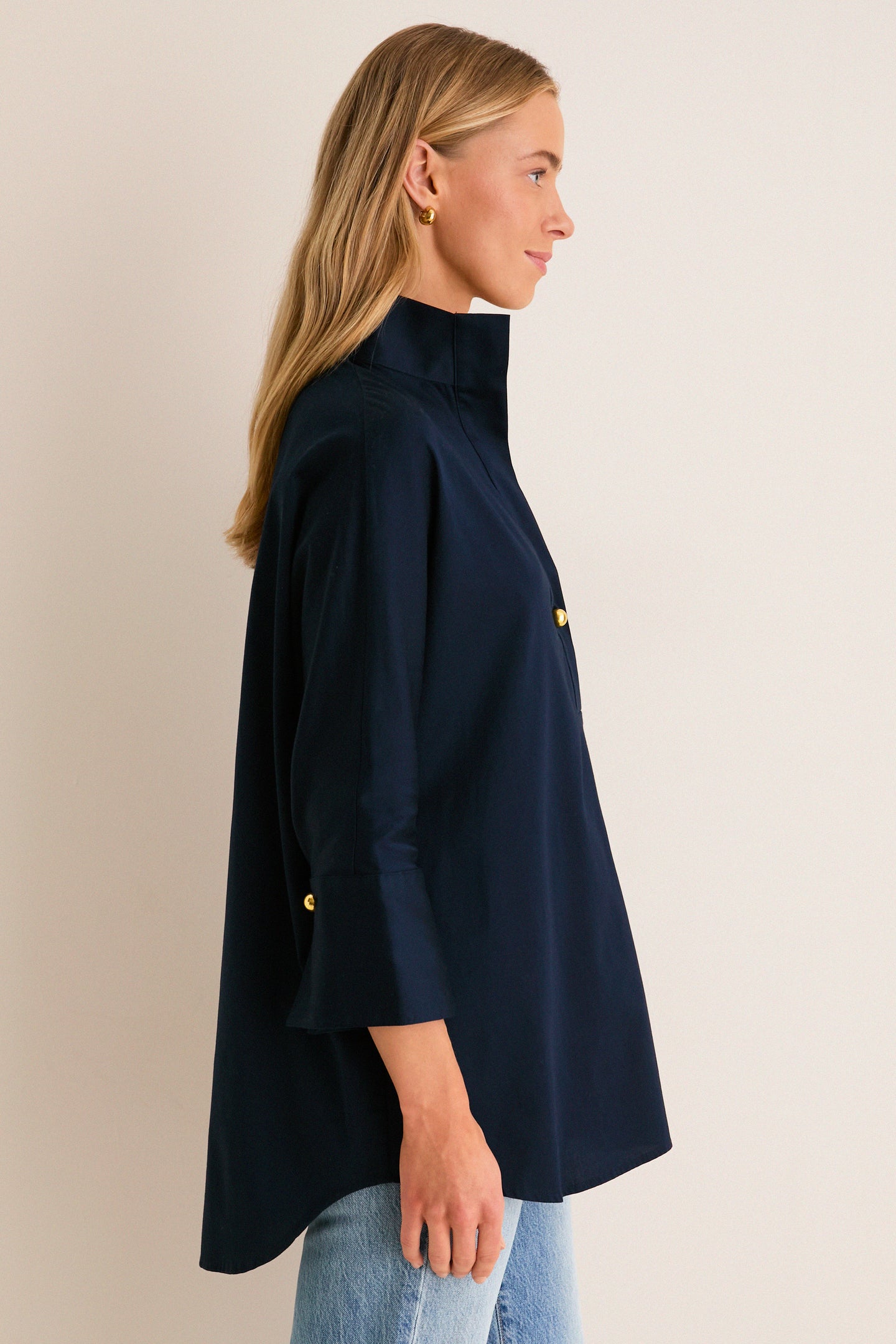 Navy Willow Blouse